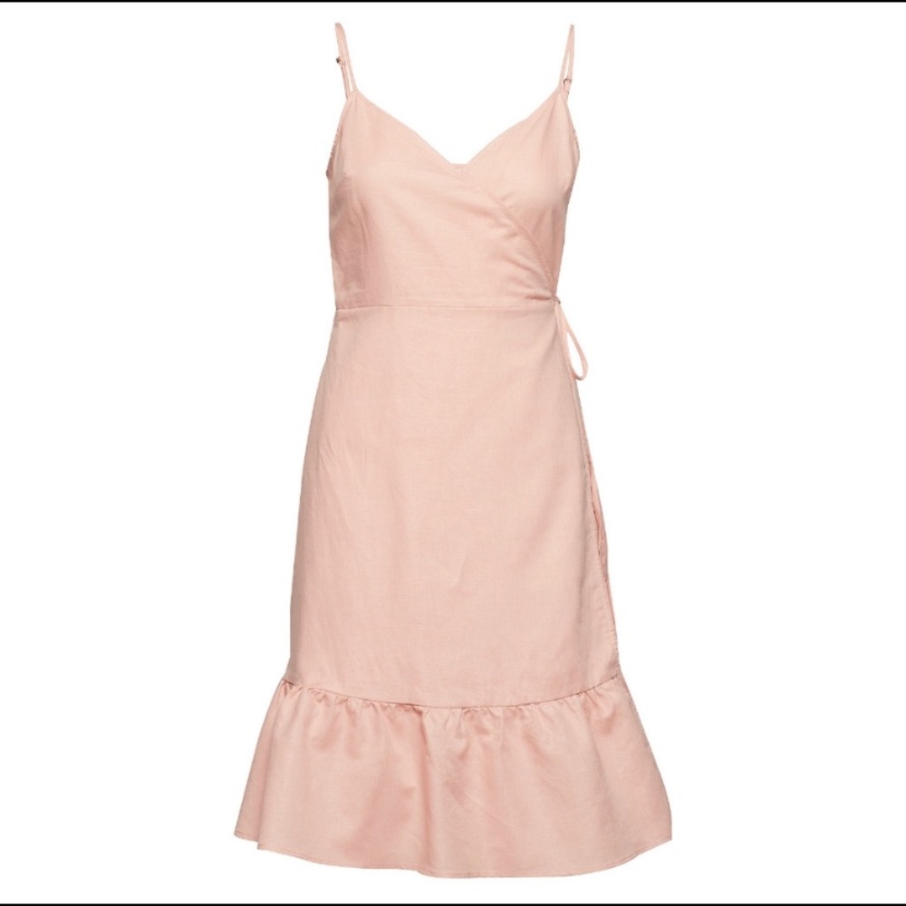 GAP Blush Pink Midi Wrap Dress